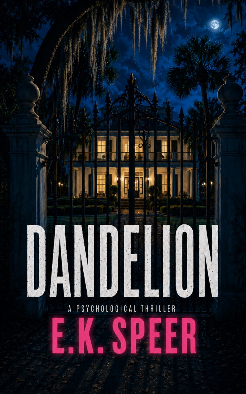 Dandelion psychological thriller book cover by E.K. Speer